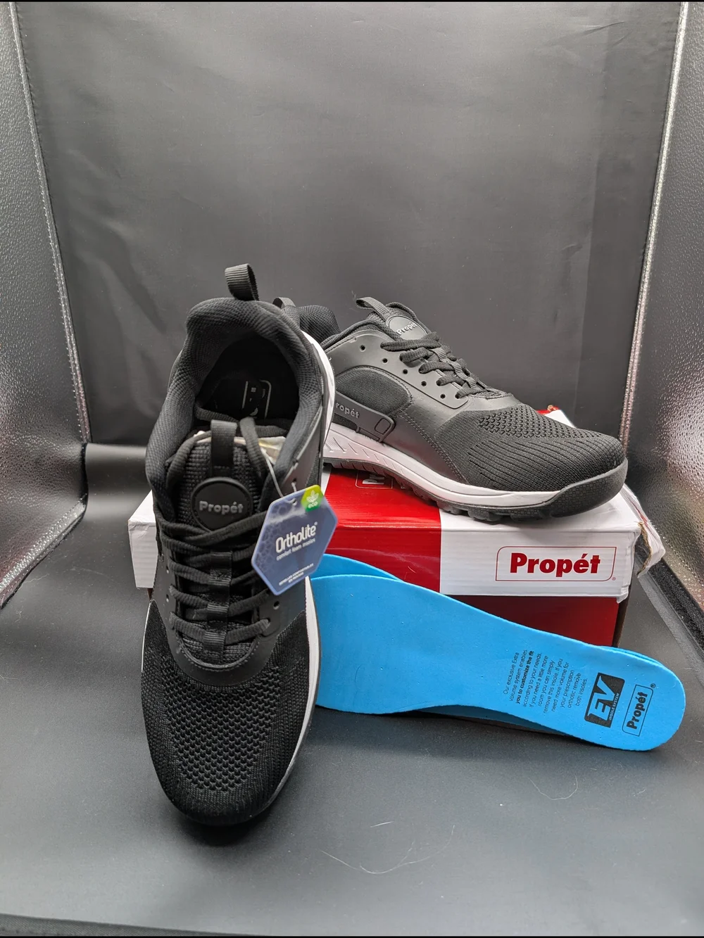 Women's Black Athletic Walking Shoes